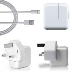 Refurbished Official Apple iPad 4 Air Mini Mains Charger with Data Cable, A - White