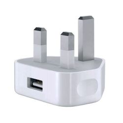 Refurbished Official Apple iPhone/iPod UK Mains USB Adapter , A - White