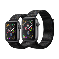 Refurbished Apple Watch Series 4 (GPS) Space Grey Aluminium Case with Black Sport Loop 40mm