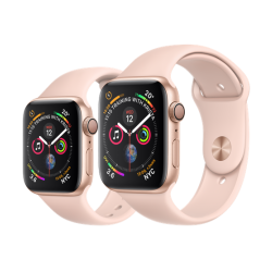 Refurbished Apple Watch Series 4 (GPS) Gold Aluminium Case with Pink Sports Band 40mm