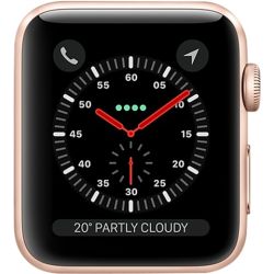 Refurbished Apple Watch Series 3 (Cellular) FACE ONLY, Gold Aluminium, 42mm, B