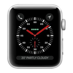 Refurbished Apple Watch Series 3 (Cellular) FACE ONLY, Silver Aluminium, 38mm, C