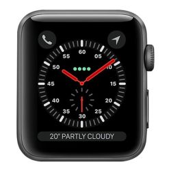 Refurbished Apple Watch Series 3 (GPS) FACE ONLY, Space Grey Aluminium, 38mm, A