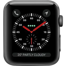 Refurbished Apple Watch Series 3 (GPS) FACE ONLY, Space Grey Aluminium, 42mm, A
