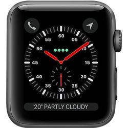 Refurbished Apple Watch Series 3 (Cellular) FACE ONLY, Space Grey Aluminium, 42mm, A