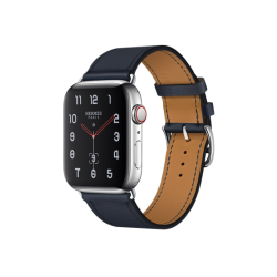 Refurbished Apple Watch Hermès Stainless Steel Case with Bleu Indigo Swift Leather Single Tour 44mm