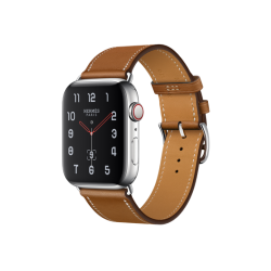 Refurbished Apple Watch Hermès Stainless Steel Case with Fauve Barenia Leather Single Tour 44mm