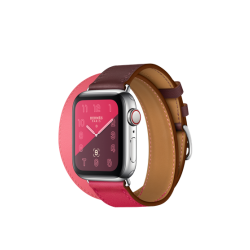 Refurbished Apple Watch Series 4 (GPS+Cellular) Stainless Steel Case with Rose Swift Leather Single Tour Loop 40mm