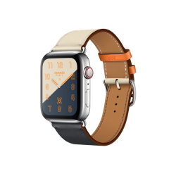 Refurbished Apple Watch Hermès Stainless Steel Case with Indigo/Craie/Orange Swift Leather Single Tour 44mm